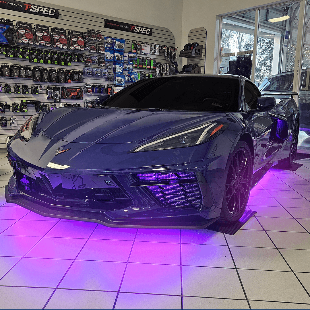 Corvette with underglow